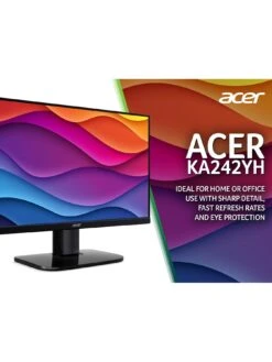 Acer KA242YHbi 24-inch Monitor - VA Panel, FHD, 4ms, 100Hz, FreeSync, HDMI, VGA -Digital Station VNT4V SQ4 0000000004 BLACK SLd