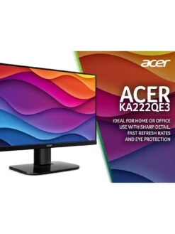 Acer KA222QE3bi 22-inch Monitor - IPS Panel, FHD, 4ms, 100Hz, FreeSync, HDMI, VGA -Digital Station VNT4W SQ4 0000000004 BLACK SLd