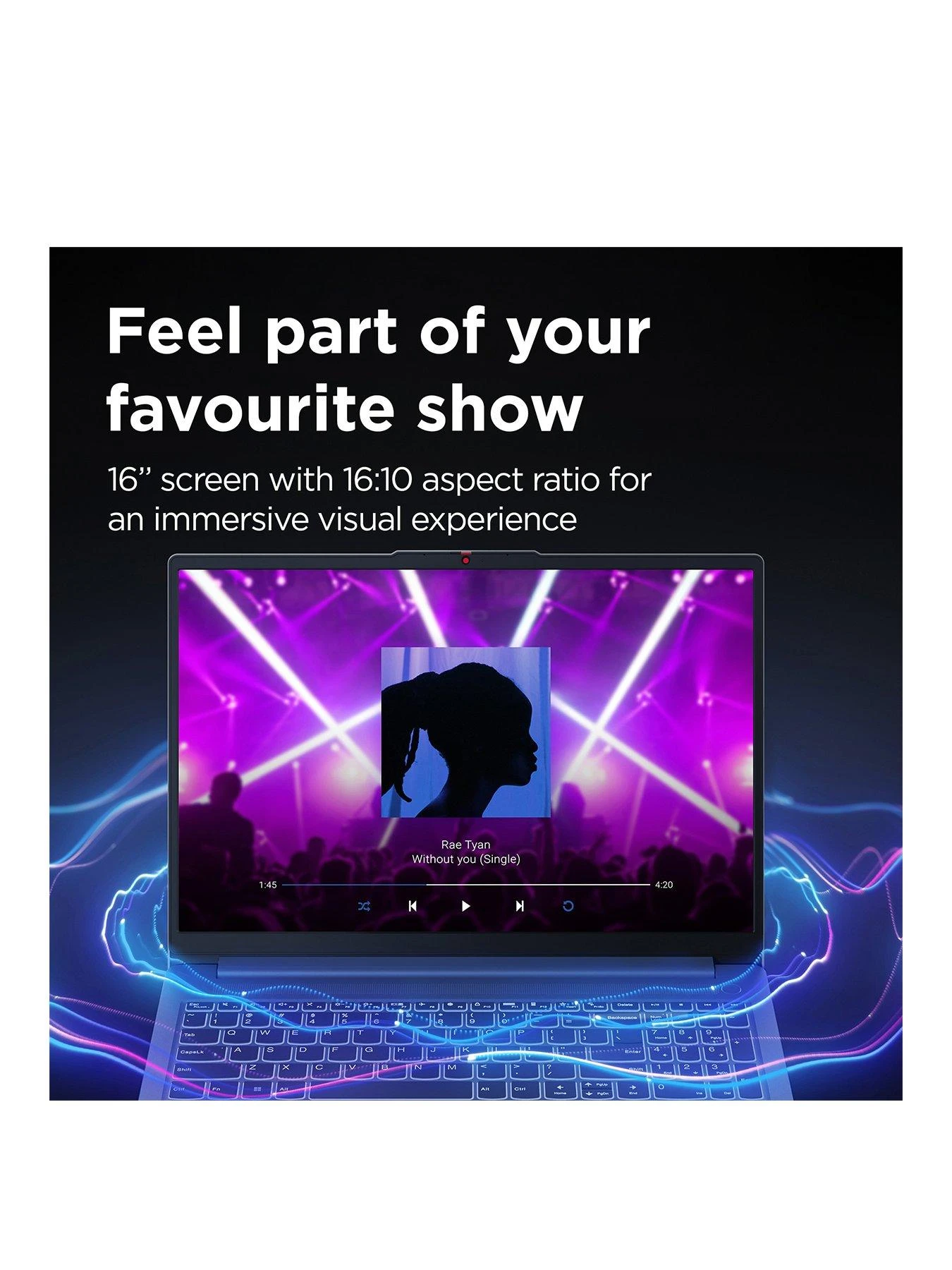 Lenovo IdeaPad Slim 3, AMD Ryzen 5, 8GB RAM, 512GB SSD, 16in Laptop - Blue 2 Lenovo IdeaPad Slim 3, AMD Ryzen 5, 8GB RAM, 512GB SSD, 16in Laptop - Blue - Image 2