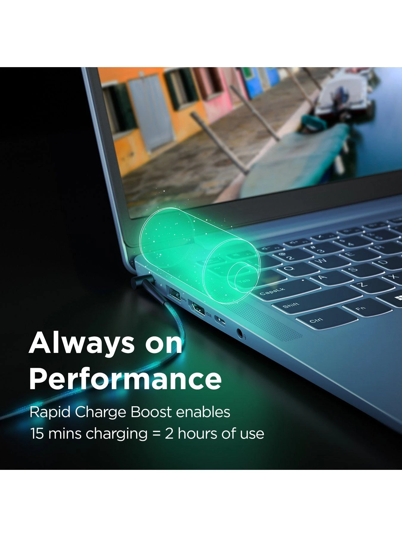 Lenovo IdeaPad Slim 3, AMD Ryzen 5, 8GB RAM, 512GB SSD, 16in Laptop - Blue 4 Lenovo IdeaPad Slim 3, AMD Ryzen 5, 8GB RAM, 512GB SSD, 16in Laptop - Blue - Image 4