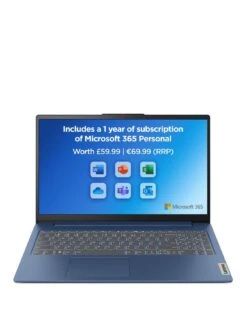 Lenovo IdeaPad Slim 3, Intel U300, 4GB RAM 128GB SSD, 16in Laptop - Blue
