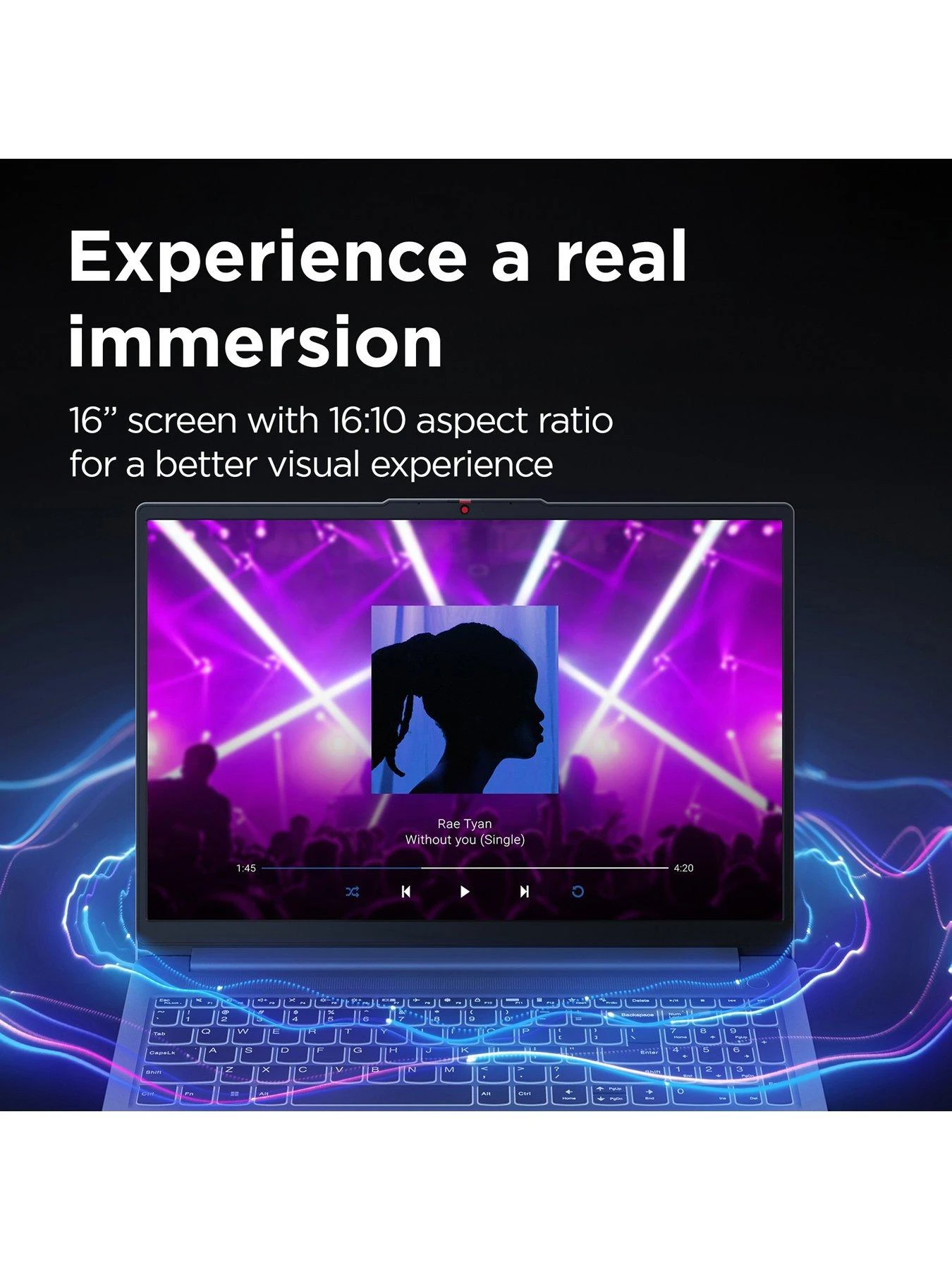 Lenovo IdeaPad Slim 3, Intel U300, 4GB RAM 128GB SSD, 16in Laptop - Blue 2 Lenovo IdeaPad Slim 3, Intel U300, 4GB RAM 128GB SSD, 16in Laptop - Blue - Image 2