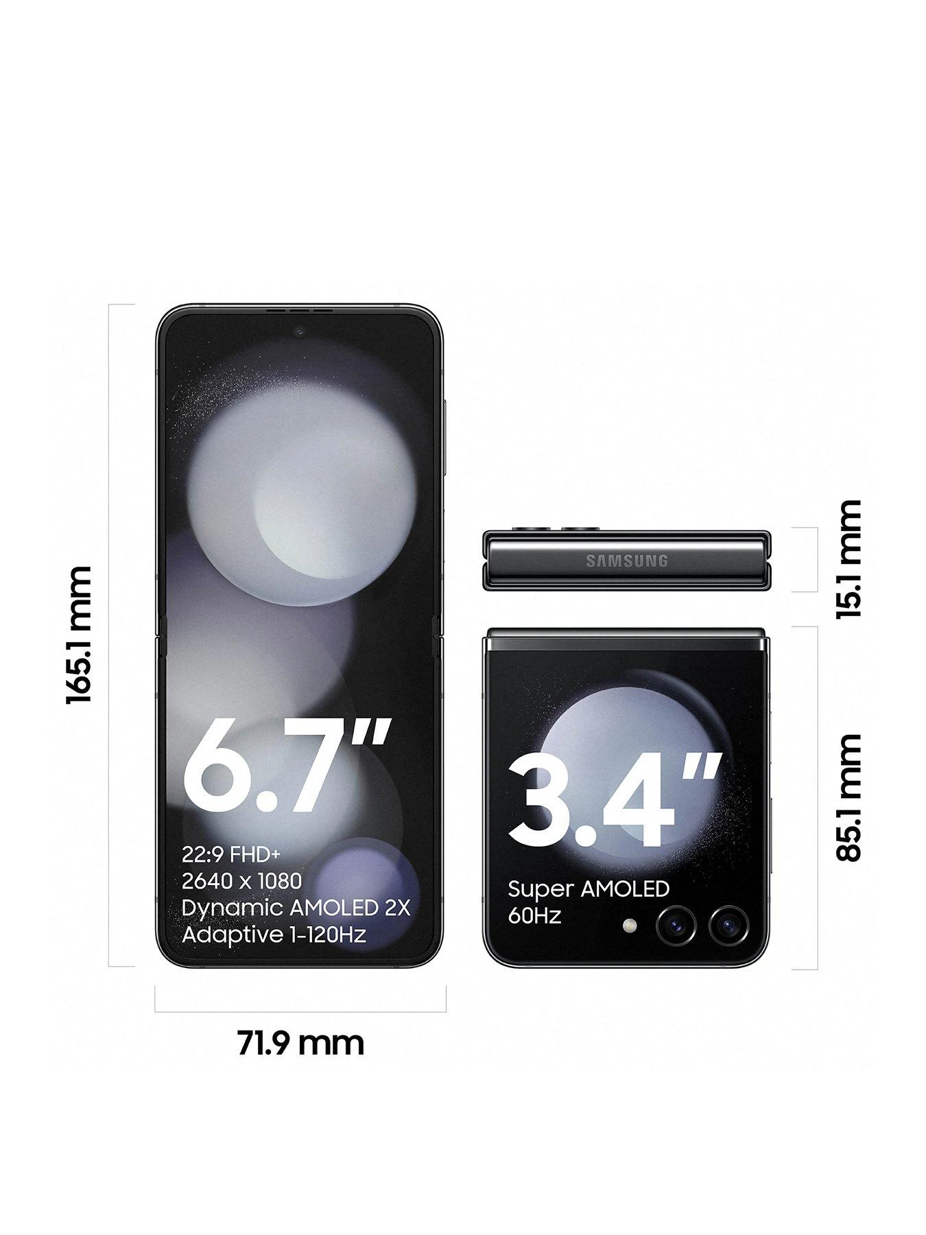 Samsung Galaxy Z Flip 5 - 512GB - Graphite With Buds2 Pro Black 3 Samsung Galaxy Z Flip 5 - 512GB - Graphite With Buds2 Pro Black - Image 3