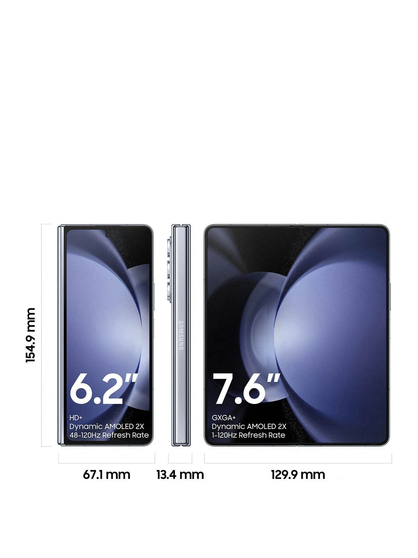 Samsung Galaxy Z Fold 5 - 256GB - Icy Blue With Buds2 Pro Black 3 Samsung Galaxy Z Fold 5 - 256GB - Icy Blue With Buds2 Pro Black - Image 3