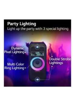 LG XBOOM XL7S Party Speaker With Customisable LED Display And Party Lighting -Digital Station VONKF SQ3 0000000004 BLACK SLa