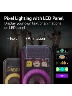 LG XBOOM XL7S Party Speaker With Customisable LED Display And Party Lighting -Digital Station VONKF SQ6 0000000004 BLACK SLd2