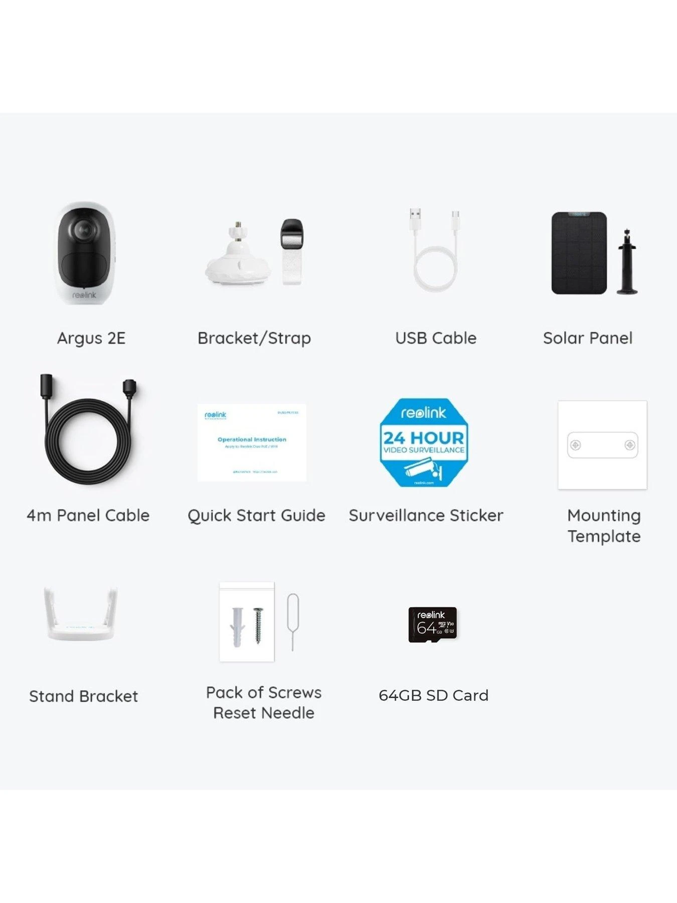 Reolink Argus 3MP 2E Battery & Solar Cam Kit + 64GB SD Card 7 Reolink Argus 3MP 2E Battery & Solar Cam Kit + 64GB SD Card - Image 7