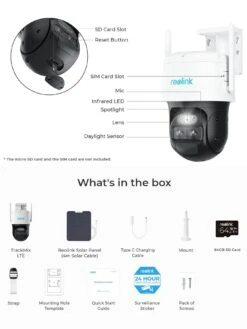 Reolink TRACKMIX 2K 4G Battery & Solar Kit +64GB SD CARD +SIM -Digital Station VOOJK SQ7 0000000013 WHITE SLd3