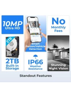 Reolink 10MP NVR Kit 8ch 4 X Dome Cameras & 2TB Storage -Digital Station VOOJM SQ6 0000000013 WHITE SLd2