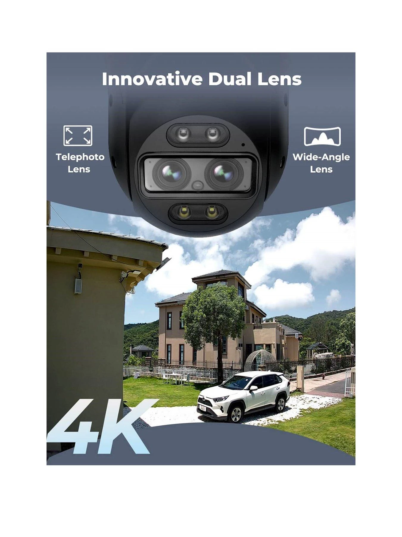 Reolink TrackMix 4K Wi-Fi Dual-Lens PTZ Camera With Motion Tracking + 64GB SD Card 2 Reolink TrackMix 4K Wi-Fi Dual-Lens PTZ Camera With Motion Tracking + 64GB SD Card - Image 2