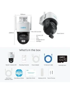 Reolink TrackMix 4K Wi-Fi Dual-Lens PTZ Camera With Motion Tracking + 64GB SD Card 14 Reolink TrackMix 4K Wi-Fi Dual-Lens PTZ Camera With Motion Tracking + 64GB SD Card -Digital Station VOOJR SQ7 0000000013 WHITE SLd3