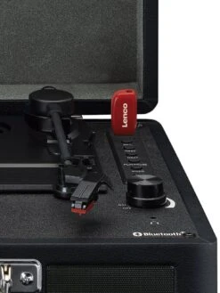 Lenco TT-115BK Retro Turntable With Bluetooth, USB Play/encode, Aux - Black -Digital Station VOREL SQ5 0000000004 BLACK SLd1