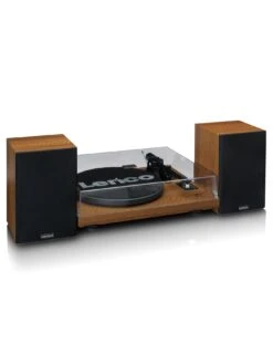 Lenco LS-480WD Turntable With Bluetooth And External Speakers - Wood -Digital Station VORFN SQ5 0000000094 WOOD SLd1