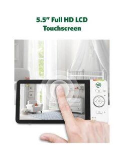 LeapFrog LF2936FHD 5.5 Inch Touch Screen Smart Baby Monitor -Digital Station VP3UO SQ3 0000000013 WHITE SLa