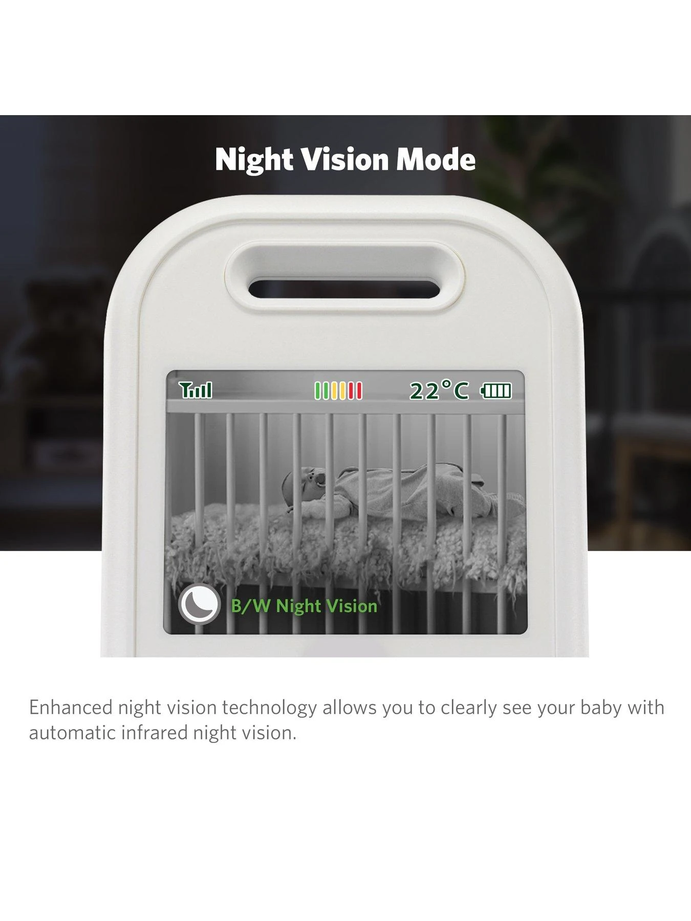 LeapFrog LF2413 2.8 Inch Video Baby Monitor 6 LeapFrog LF2413 2.8 Inch Video Baby Monitor - Image 6