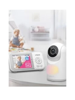 VTech VM3263 2.8 Inch Digital Video Baby Monitor With Adjustable Camera And Night Light -Digital Station VP3UR SQ3 0000000013 WHITE SLa