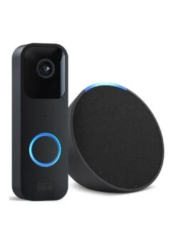 Amazon Blink Video Doorbell + Echo Pop (Black)