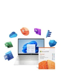 HP Pavilion 15-eh1029na, AMD Ryzen 5, 8GB RAM 512GB, 15in Laptop - Silver With Microsoft M365 Personal (1 Year) Included