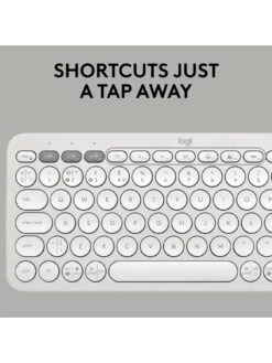 Logitech Pebble Keys 2 K380s, Multi-Device Bluetooth Wireless Keyboard, Slim And Portable - Off White -Digital Station VQ3D4 SQ4 0000000013 WHITE SLd