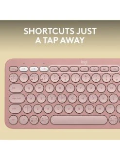 Logitech Pebble Keys 2 K380s, Multi-Device Bluetooth Wireless Keyboard, Slim And Portable - Rose -Digital Station VQ3D5 SQ4 0000000063 PINK SLd