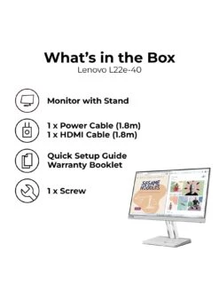 Lenovo L22e-40 FHD Monitor -Digital Station VQL6Z SQ6 0000000005 GREY SLd2