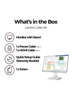 Lenovo L24e-40 Full HD 23.8-inch Monitor 13 Lenovo L24e-40 Full HD 23.8-inch Monitor -Digital Station VQL70 SQ7 0000000005 GREY SLd3
