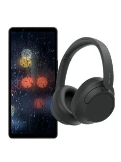 Sony Xperia 5 V (Black) With Sony WH-CH720 Headphones