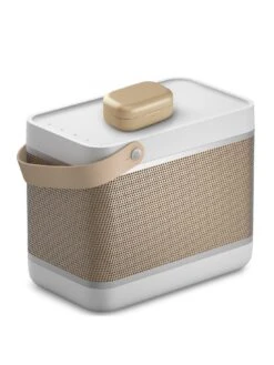 B&O Play Beolit 20 Bluetooth Speaker (Grey Mist) + B&O Beoplay EX Earbuds (Gold Tone) Bundle
