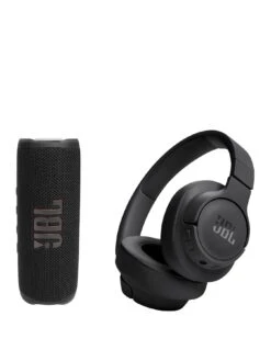 JBL Flip 6 Portable Bluetooth Speaker and Tune 720BT Headphones Bundle - Black