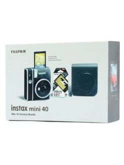Fujifilm Instax Instax Mini 40 Instant Camera With 10 Shot Contact Sheet Deco Film And Case - Black -Digital Station VRRJO SQ7 0000000004 BLACK SLd3