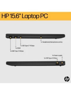 HP 15-fc0018na, AMD Ryzen 3, 4GB RAM 128GB SSD, 15in Laptop - Black With Microsoft M365 Personal (1 Year) & Norton 360 Deluxe 3 Device 1 Year Included -Digital Station VRWBM SQ7 0000000004 BLACK SLd3
