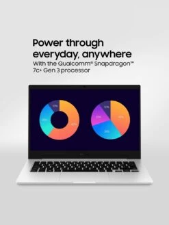 Samsung Galaxy Book2 Go 5G 14-in, Snapdragon 7c+ Gen 3 Processor, 4GB RAM, 128GB Storage -Digital Station VRX7G SQ4 0000000035 SILVER SLd