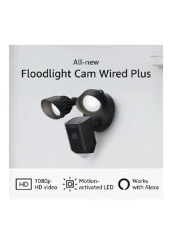 RING Floodlight Cam Wired Plus -Digital Station VS6FN SQ2 0000000004 BLACK SLb
