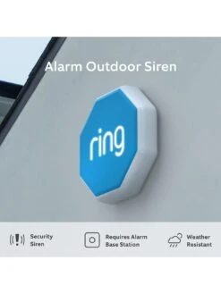 RING Alarm Outdoor Siren -Digital Station VS7I9 SQ2 0000000013 WHITE SLd
